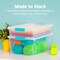 IRIS USA Modular Stackable Plastic Storage Container with Secure Buckle-up Lid
